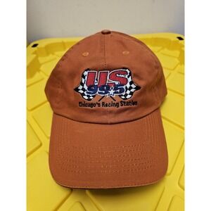 US 99.5 Chicago's Racing Station Hat Cap Strap Back Brown Embroidered Mens Radio